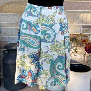 Izod‎ Pleated Paisley Print Skirt